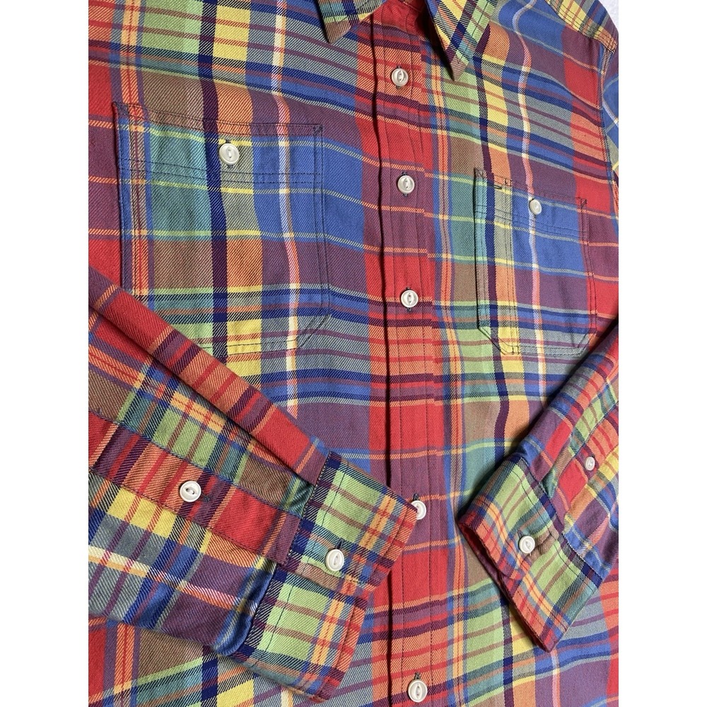 NWT LRL Ralph Lauren Men's XL Classic Fit Bright Plaid Oxford Long Sleeve Shirt - Picture 3 of 11